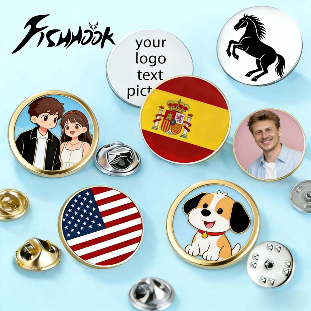Home Office Logo - Broche personnalisée en acier inoxydable avec