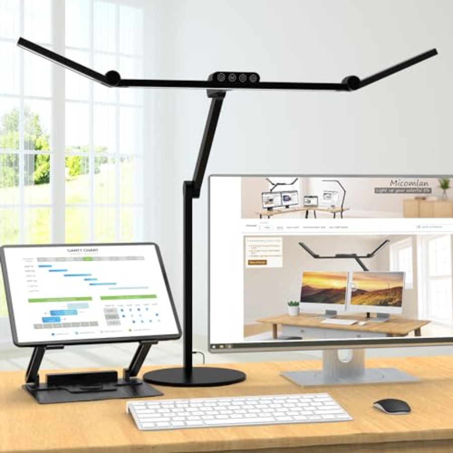 Home Office Desk - Lampe de bureau architecte avec éclairage