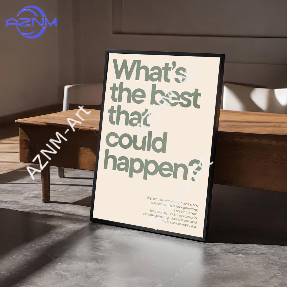 Home Office Room Inspiration - Affiches d'art minimalistes avec citations inspirantes