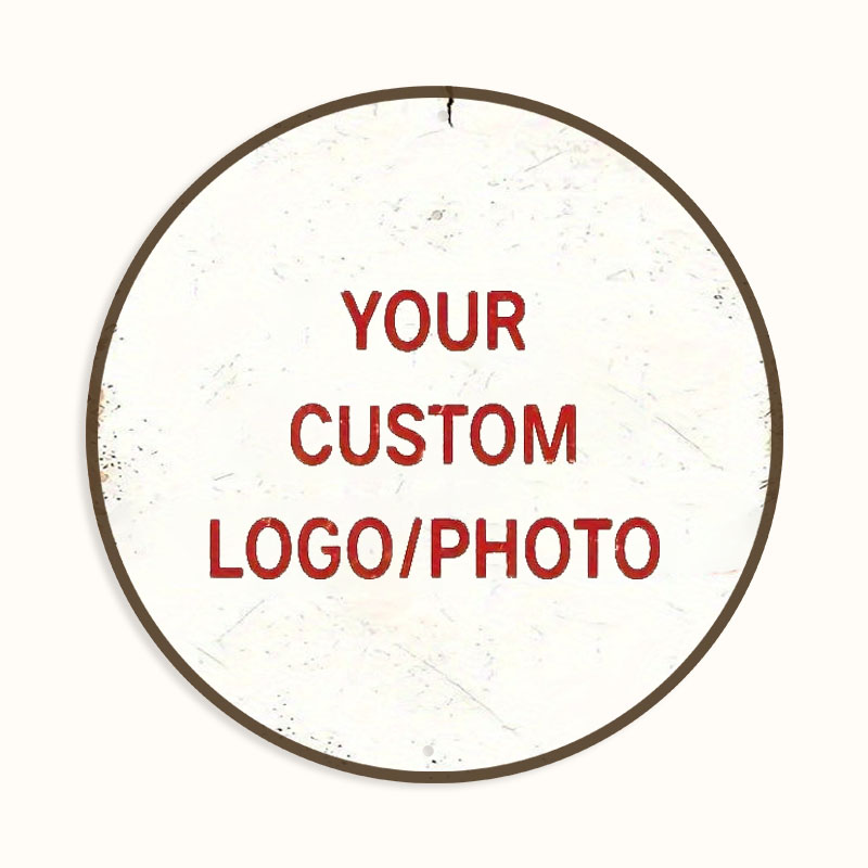 Home Office Logo - Panneau en aluminium avec photo/texte personnalisé,