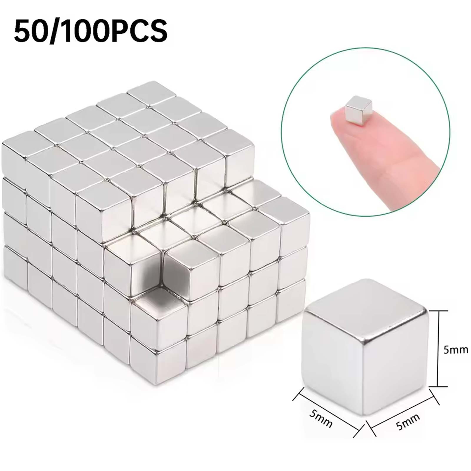 Whiteboard Magnetic - 50/100 pièces petits Cubes magnétiques carrés