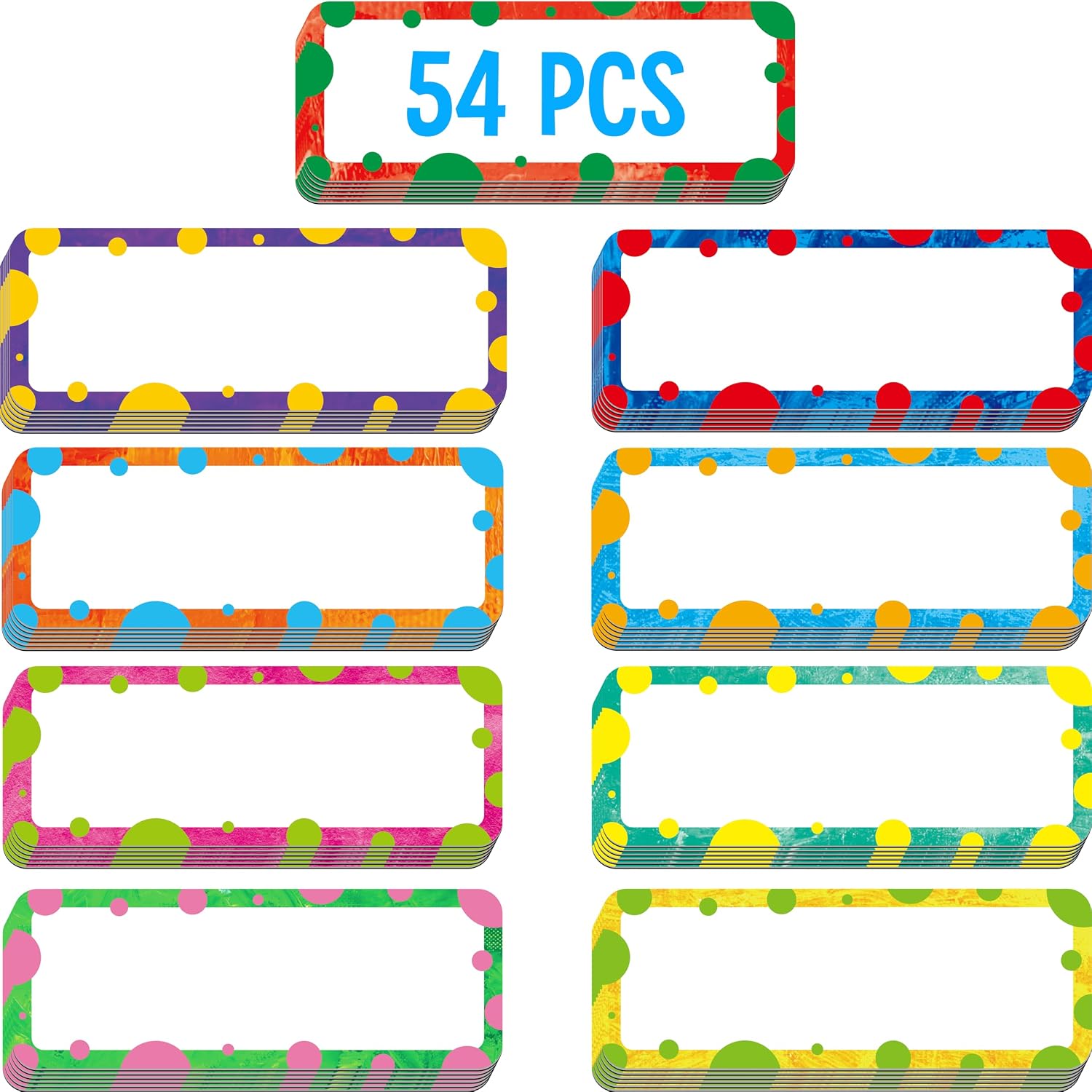 Whiteboard Magnetic - 54 étiquettes magnétiques effaçables à sec,