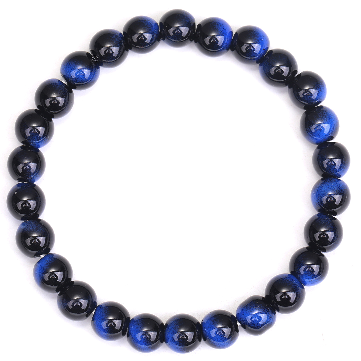Home Office Logo - Bracelet Symbole Naturel 8mm, Bijou Fini,