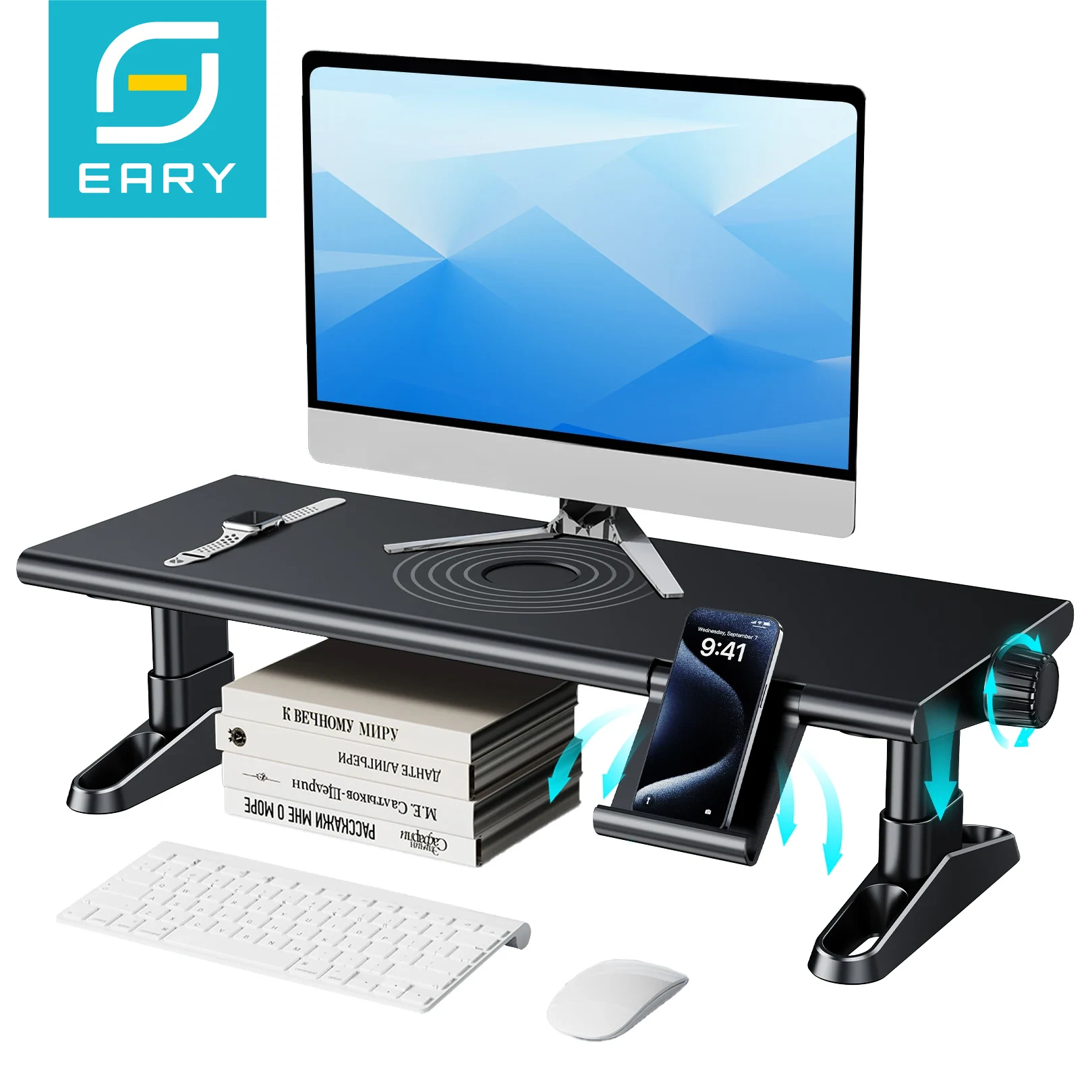 Monitor Riser Stand - Eary-Support de moniteur d'ordinateur pour bureau,