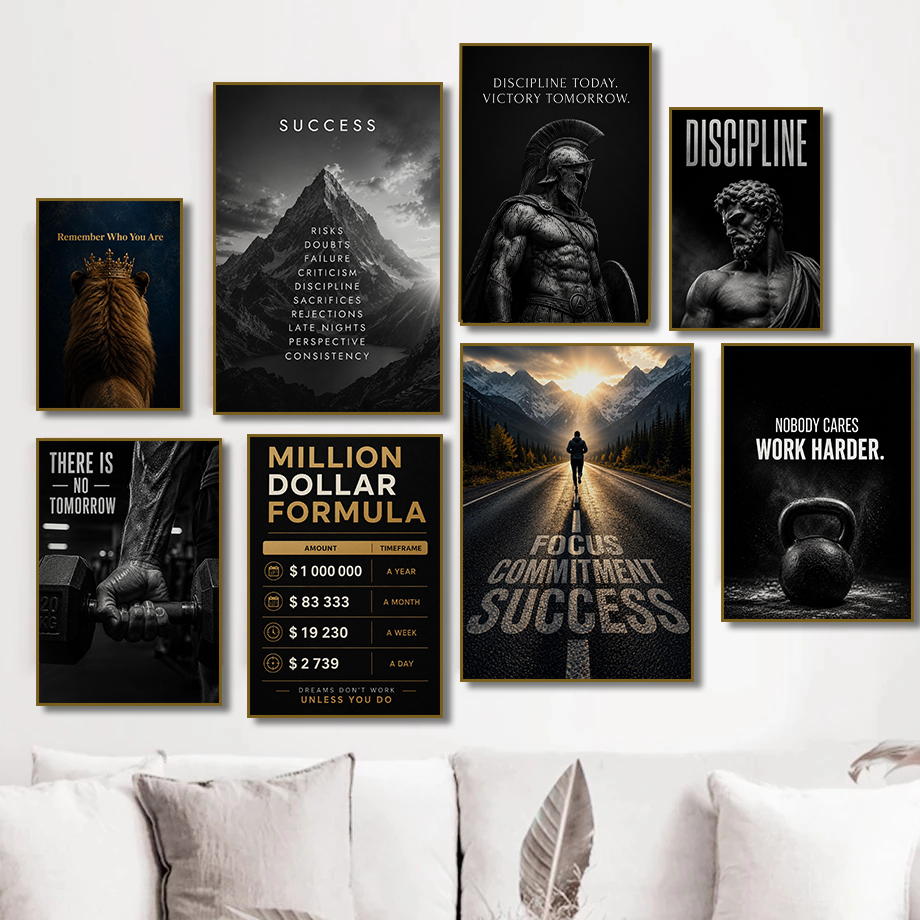 Home Office Room Inspiration - Affiche de motivation moderne pour le