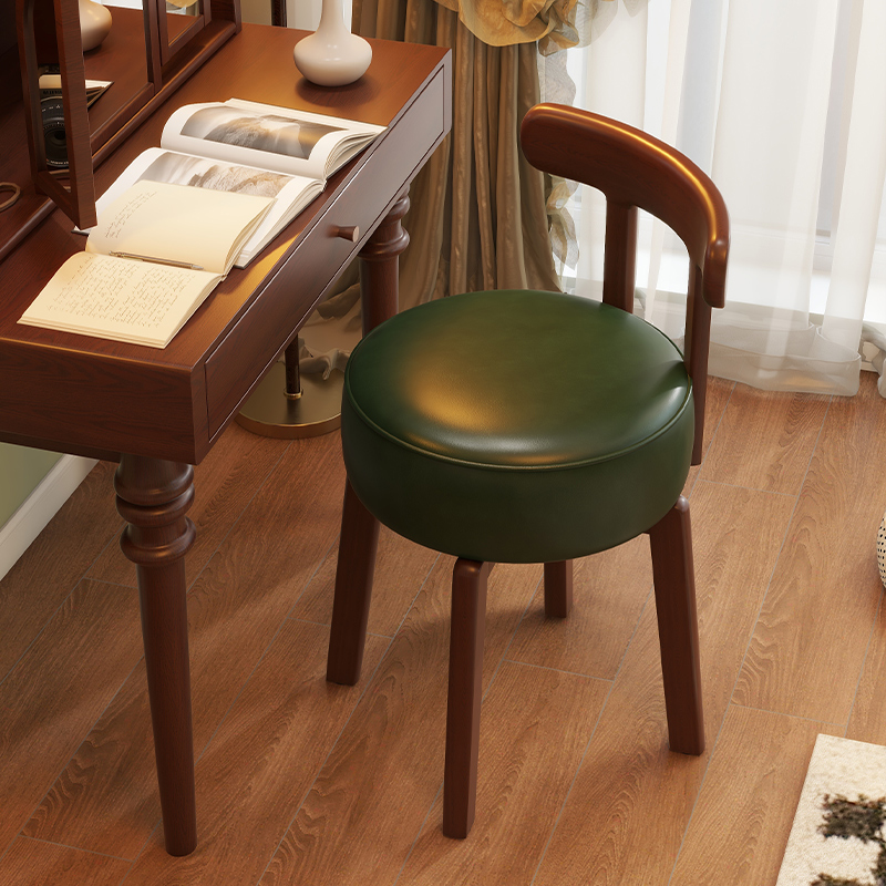 Home Office Minimalist - Chaise de maquillage rotative en bois