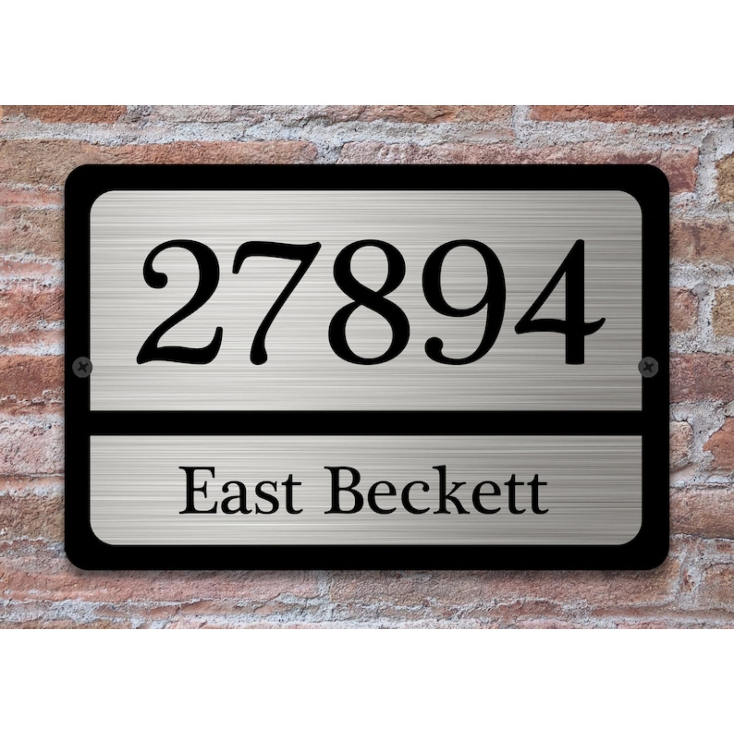 Home Office Number - Plaque d'adresse de maison en aluminium