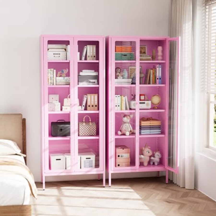 Home Office Room - Vitrine à 5 niveaux en verre
