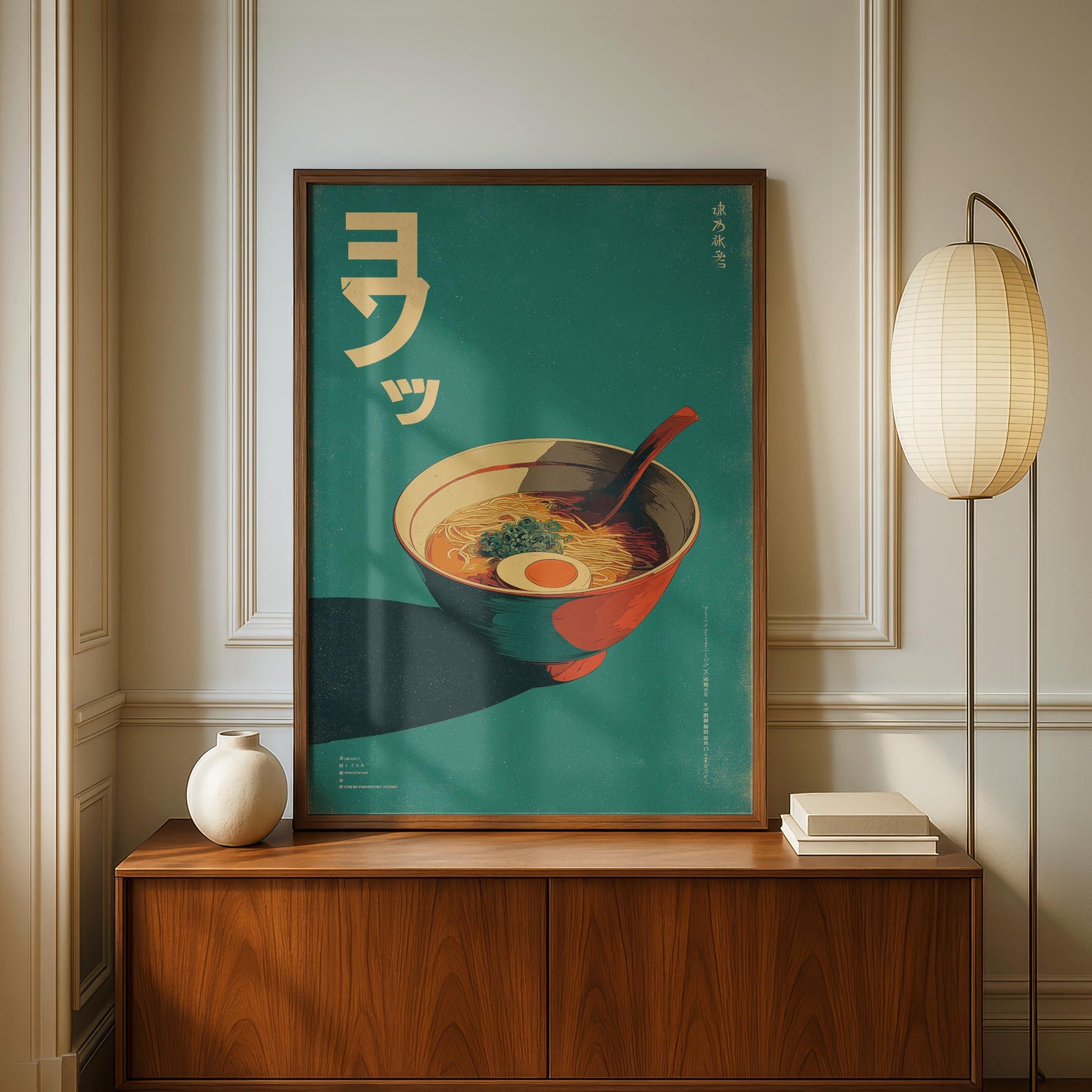 Home Office Minimalist - Impression sur toile de ramen japonais