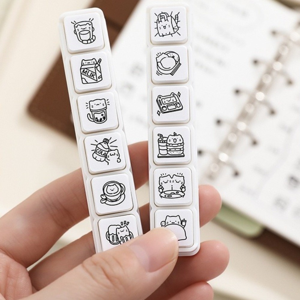 Whiteboard Magnetic - 6 tampons en caoutchouc blancs miniatures