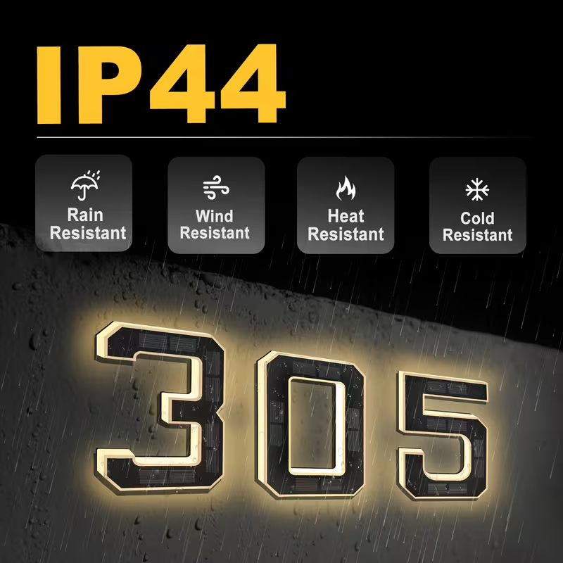 Panneau d'adresse LED solaire  - Home Office Number avis et prix