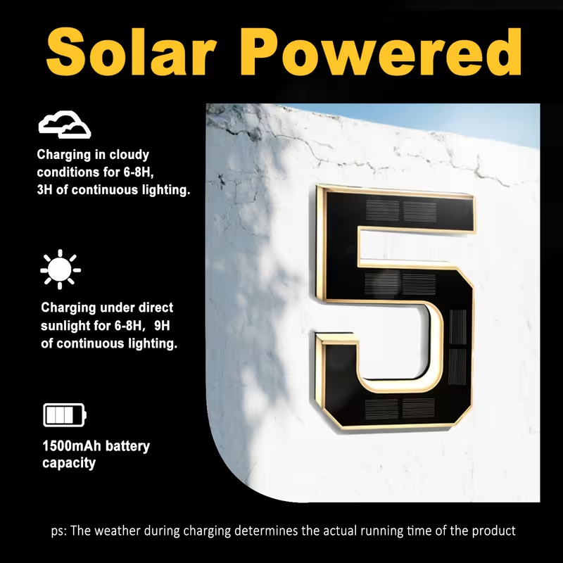 Panneau d'adresse LED solaire  - Home Office Number avis et prix