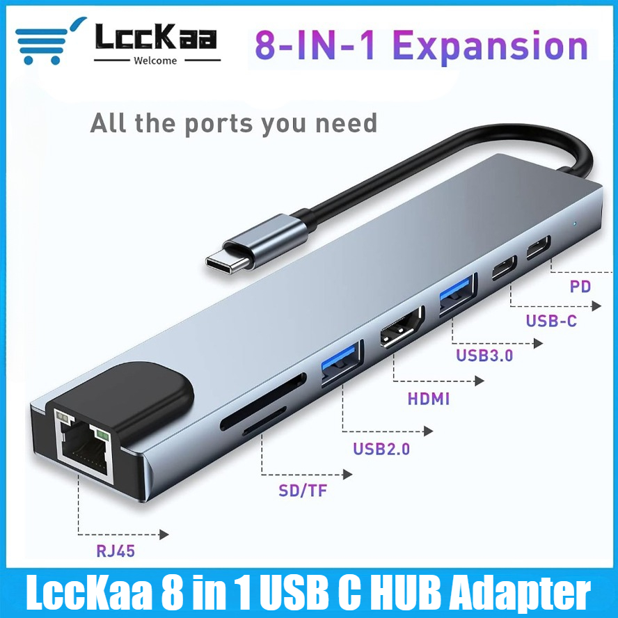 Hub USB C 8/7 en 1, adaptateur - Home Office For Mac avis et prix