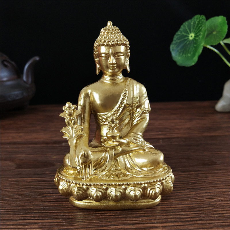 Goldn médecine bouddha Statue  - Home Office Feng Shui avis et prix