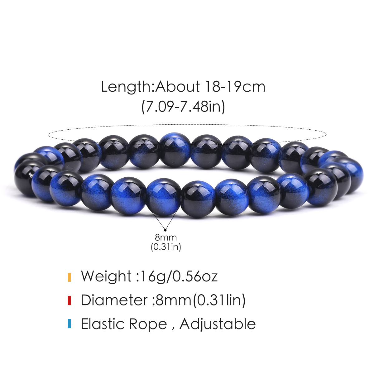 Bracelet Symbole Naturel 8mm,  - Home Office Logo avis et prix