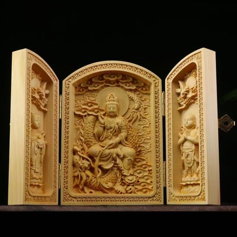 Sculpture sur bois Guanyin, di - Home Office Feng Shui avis et prix