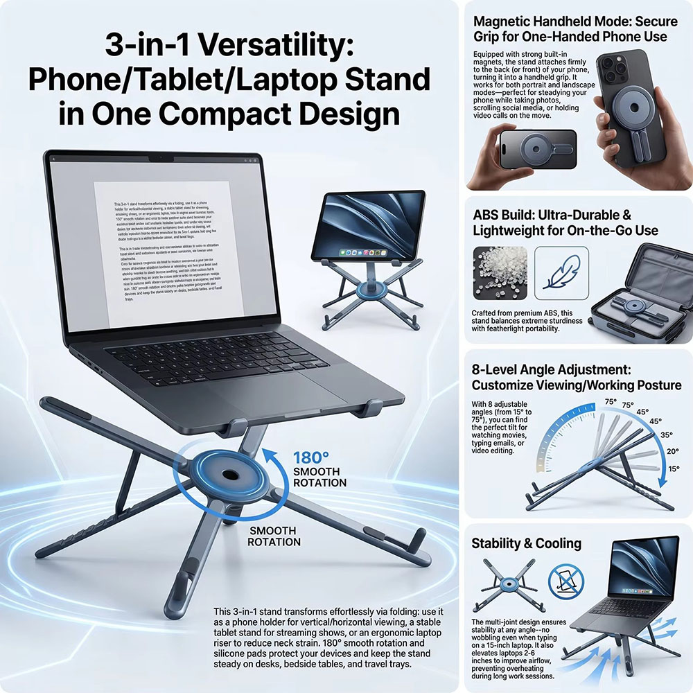 Support de téléphone magnétiqu - Home Office Laptop avis et prix