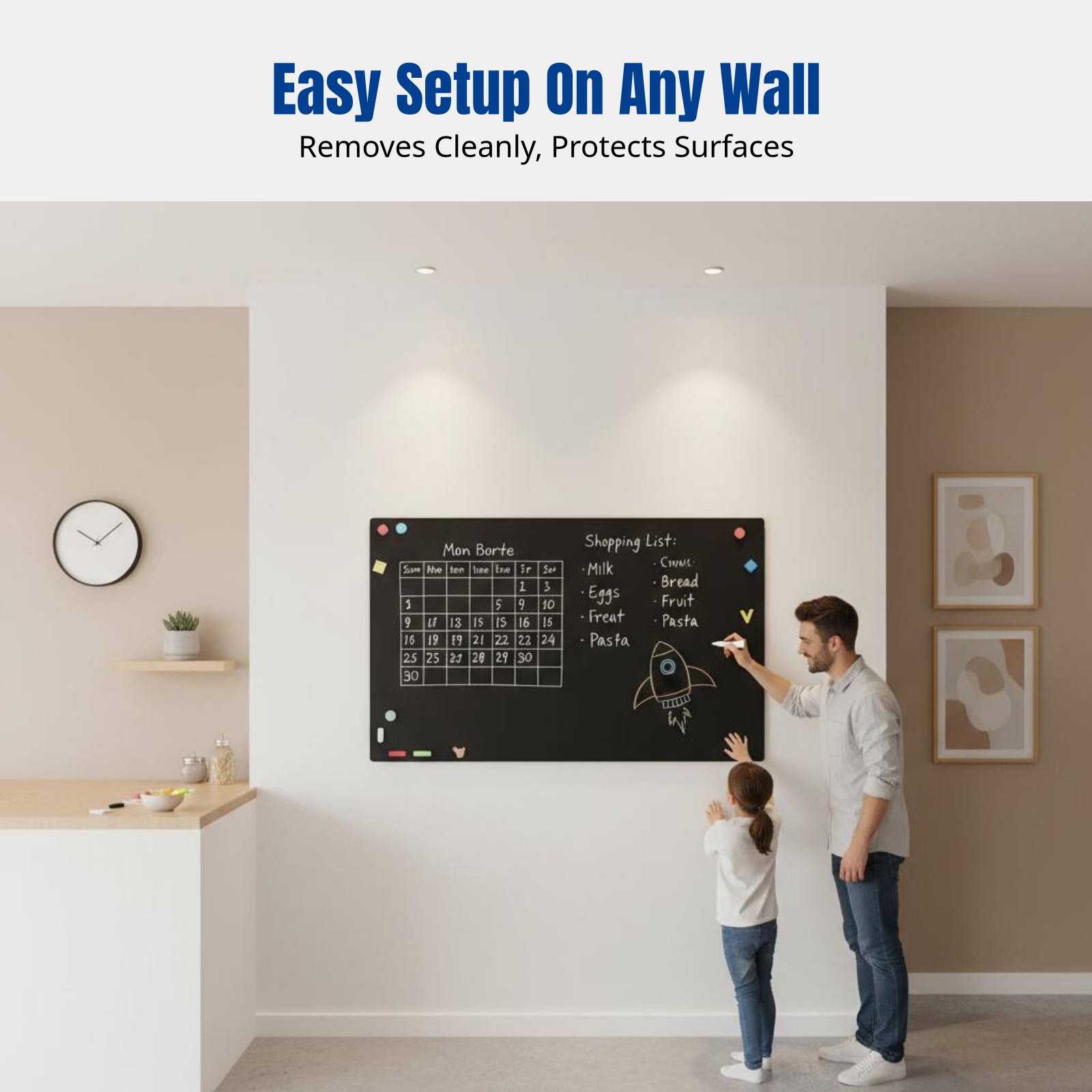Autocollant mural tableau blan - Whiteboard Magnetic avis et prix